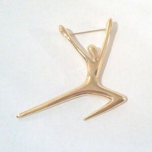 Vintage Trifari Brooch Dancer Gymnast Cheerleader